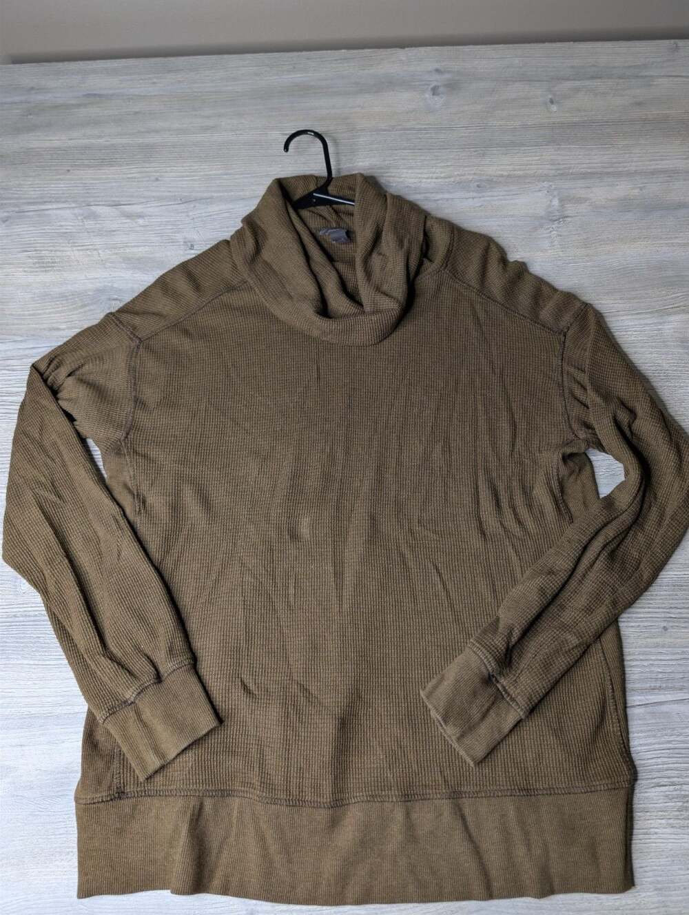 Eddie Bauer Women's Thermal Waffle Knit Cowl Neck Pullover‎ Sweater